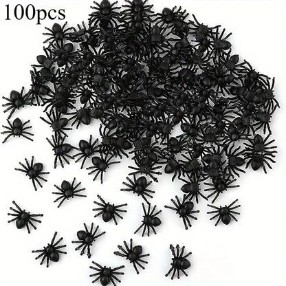 Realistic Black Spiders – Halloween & Haunted House Decor