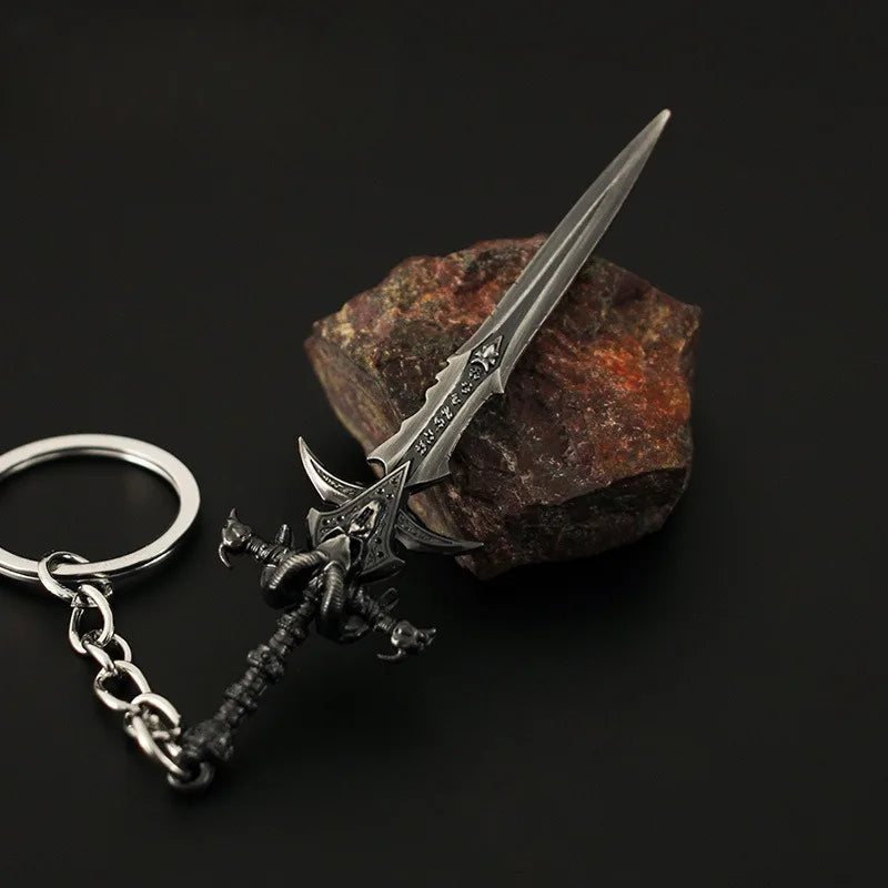 Fiction Edge Frostmourne Keychain Mini Sword – 9cm Alloy WoW Replica