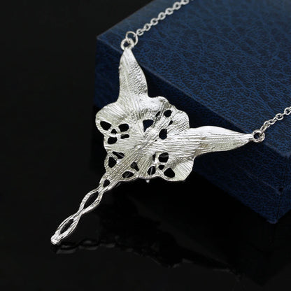 Elven Leaf Necklace | LOTR Leaf Pendant | Fiction Edge