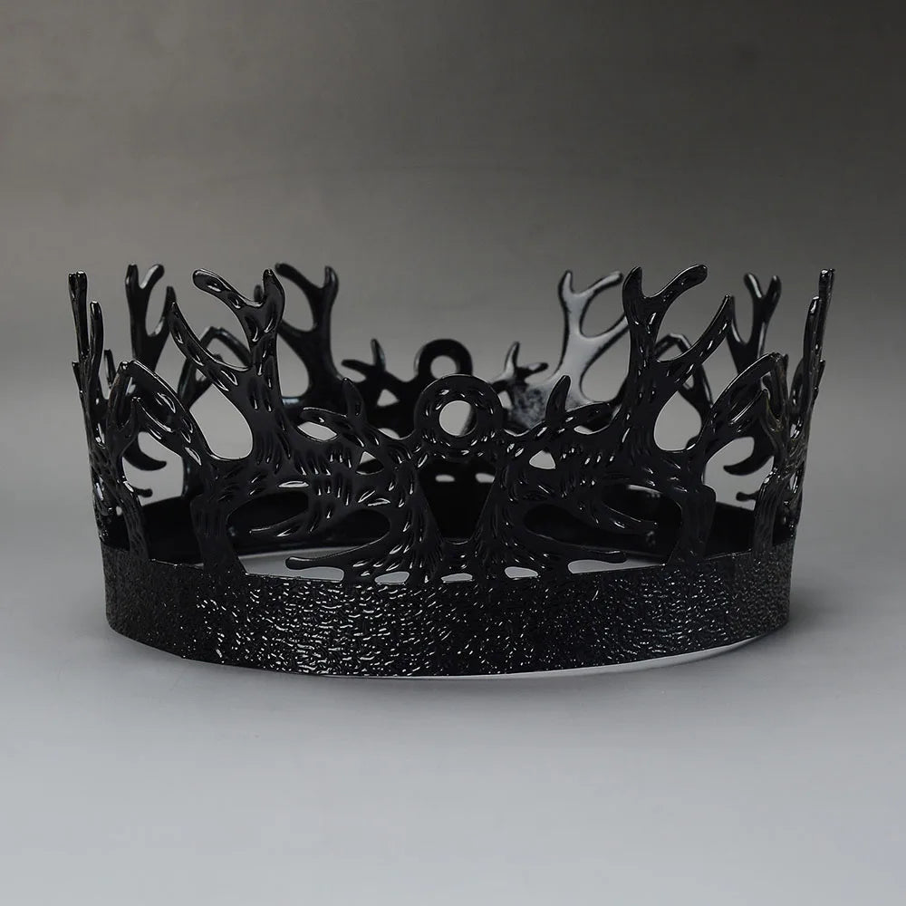 1pc Game of Thrones Joffrey Baratheon Black Crown Men's King Tiara for Pageants Cosplay Medieval Gothic Hair Accessories Themed