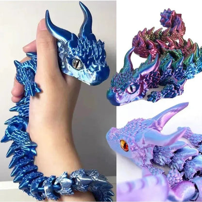 Articulated Magic Dragon Figure – 3D Printed Collectible