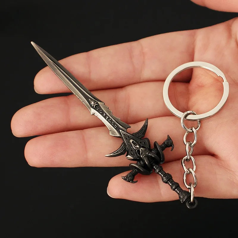 Fiction Edge Frostmourne Keychain Mini Sword – 9cm Alloy WoW Replica