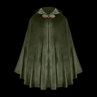 Gothic Hooded Cape | Medieval Velvet Cloak | FictionEdge