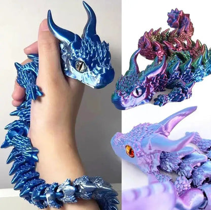 Articulated Magic Dragon Figure – 3D Printed Collectible