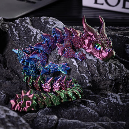 Articulated Magic Dragon Figure – 3D Printed Collectible