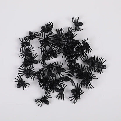 Realistic Black Spiders – Halloween & Haunted House Decor