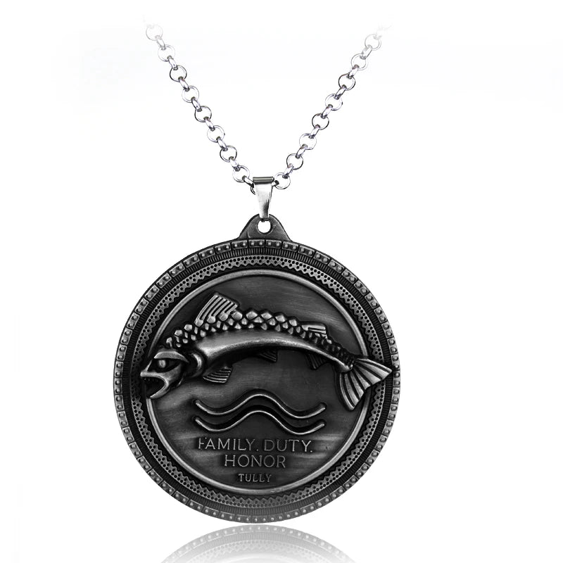 Fire and Blood House Targaryen Dragon Necklace A Song of Ice and Fire Metal Pendant Necklace for Women Men Fans Choker Jewelry