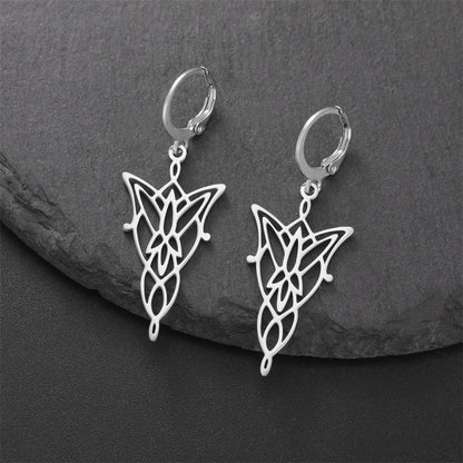 Elven Princes Earrings | LOTR Dangle Hoop Charms | Fiction Edge