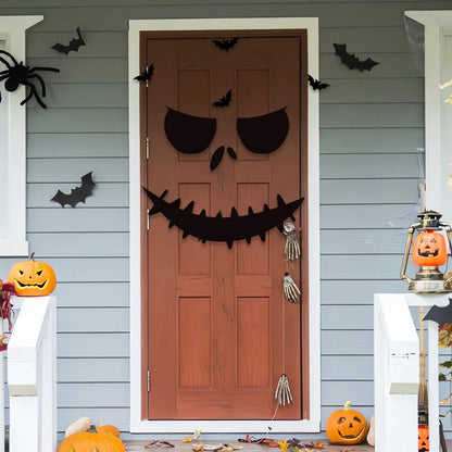 Halloween Window & Door Stickers – Ghost, Skeleton Hand, Pumpkin & Witch Décor