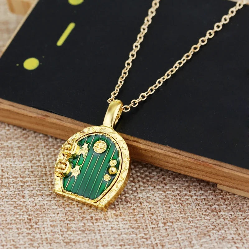 Hobbiton Green Door Pendant Necklace
