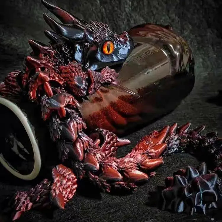 Articulated Magic Dragon Figure – 3D Printed Collectible