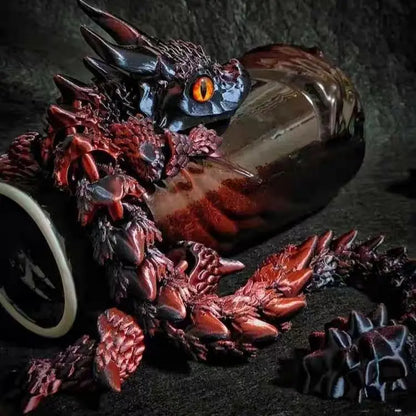 Articulated Magic Dragon Figure – 3D Printed Collectible