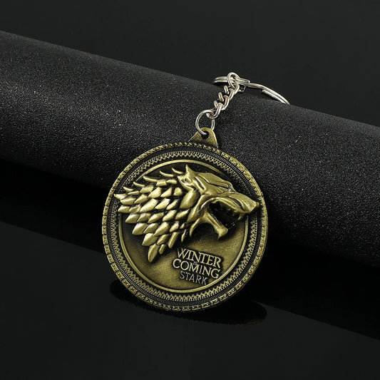 Winter Is Coming Stark Wolf Keychain