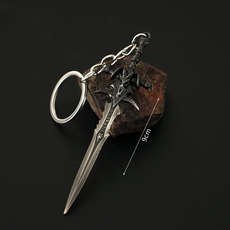 Fiction Edge Frostmourne Keychain Mini Sword – 9cm Alloy WoW Replica