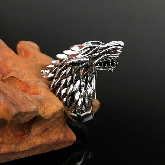 Direwolf Sigil Ring – Retro Gothic Edition
