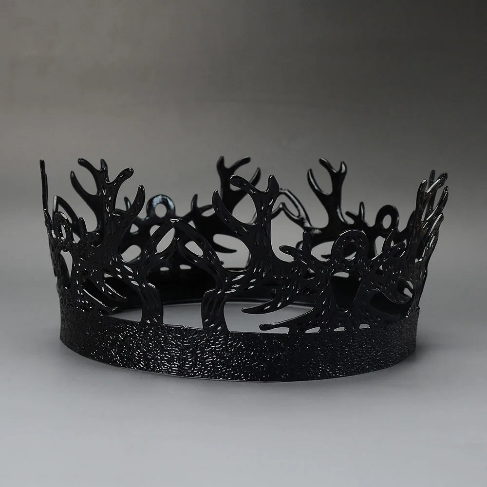1pc Game of Thrones Joffrey Baratheon Black Crown Men's King Tiara for Pageants Cosplay Medieval Gothic Hair Accessories Themed