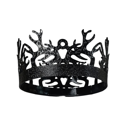 1pc Game of Thrones Joffrey Baratheon Black Crown Men's King Tiara for Pageants Cosplay Medieval Gothic Hair Accessories Themed