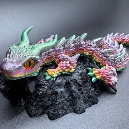 Articulated Magic Dragon Figure – 3D Printed Collectible