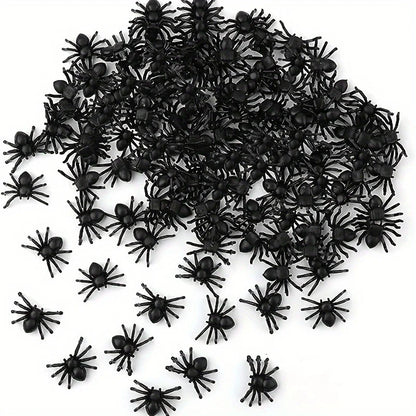 Realistic Black Spiders – Halloween & Haunted House Decor
