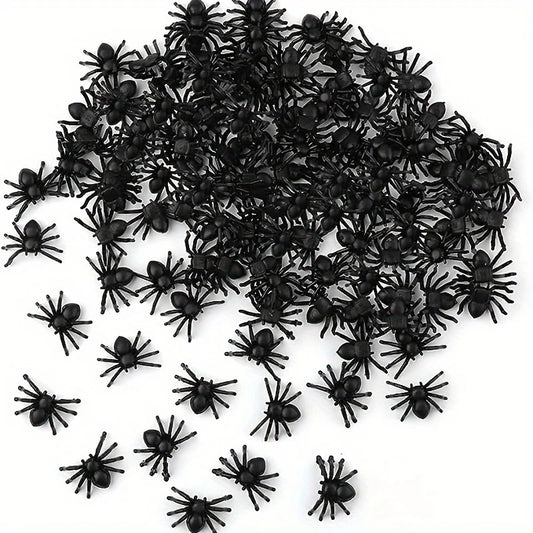 Realistic Black Spiders – Halloween & Haunted House Decor