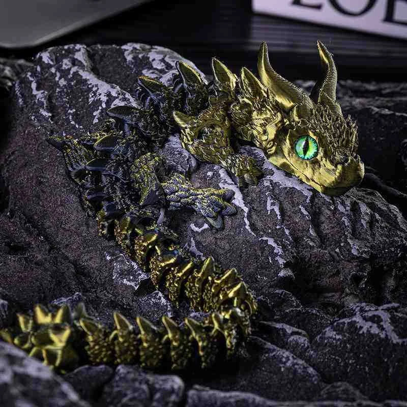 Articulated Magic Dragon Figure – 3D Printed Collectible