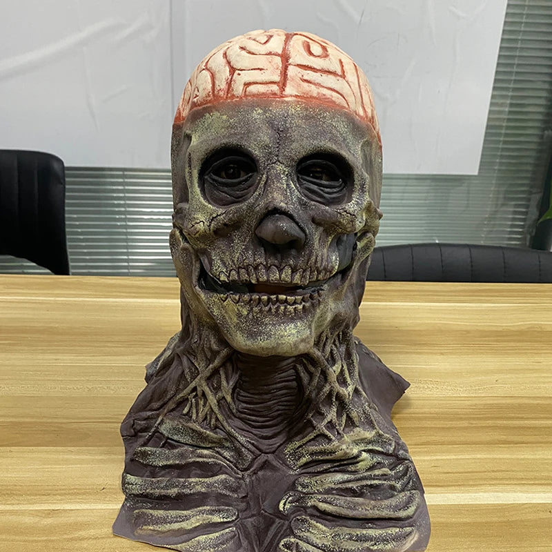 Full Head Skeleton Mask – Realistic Latex Halloween Cosplay Prop
