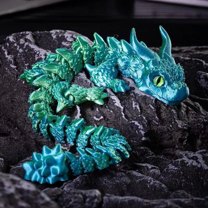 Articulated Magic Dragon Figure – 3D Printed Collectible