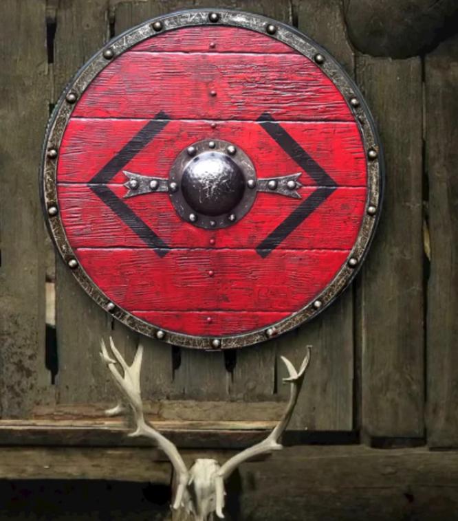 Lagertha Shieldmaiden Plank Blue Viking Shield | FictionEdge