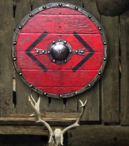 Lagertha Shieldmaiden Plank Blue Viking Shield | FictionEdge