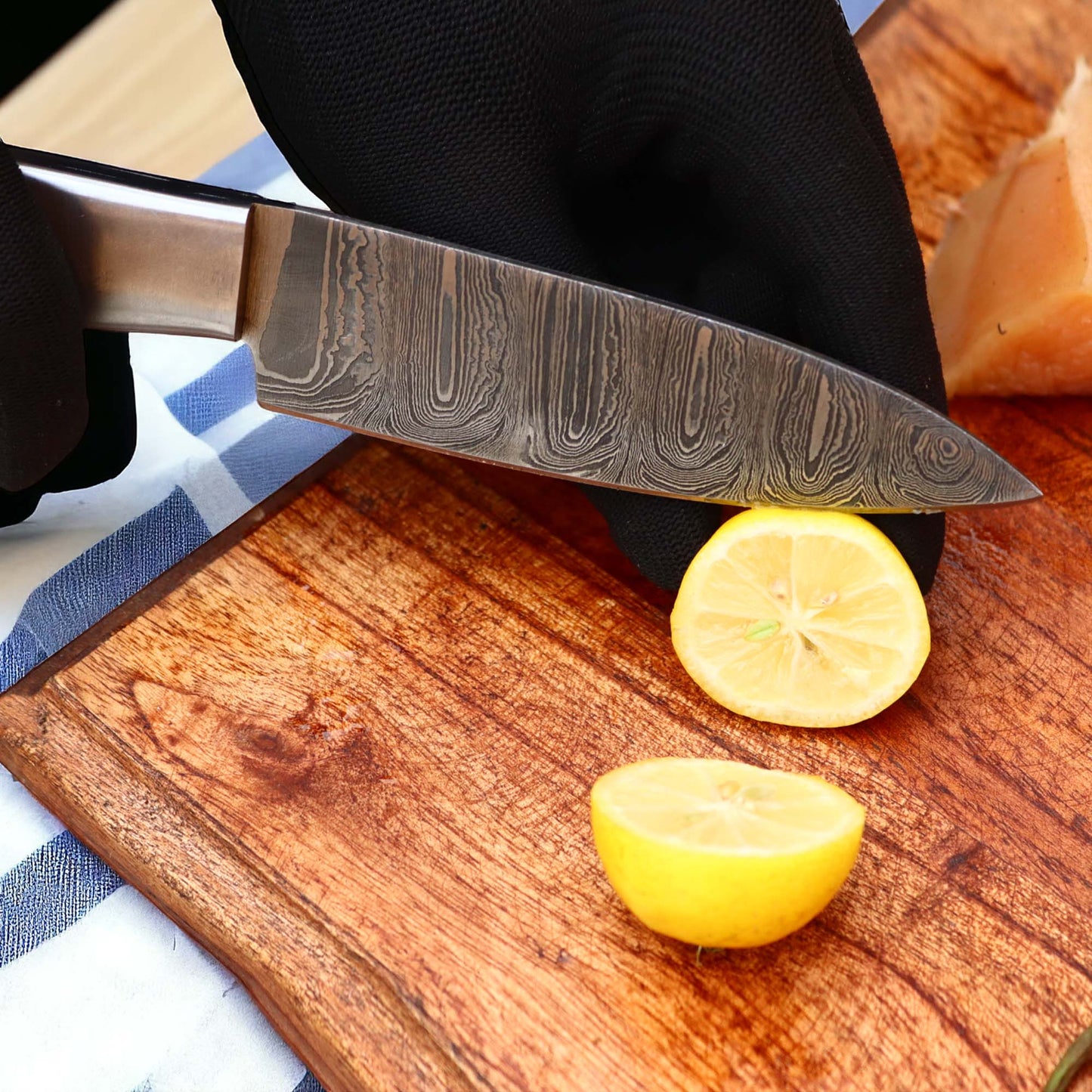 Damascus Chef Knife Set | Green Handle Collection | Fiction Edge