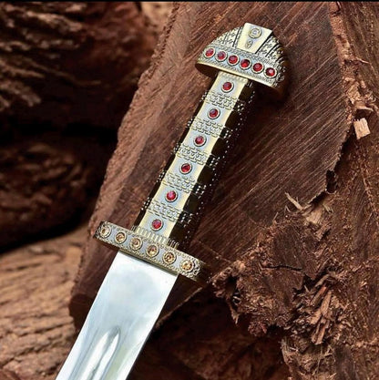 Hand Forged Ragnar Lothbrok Viking Replica Sword – Leather Scabbard