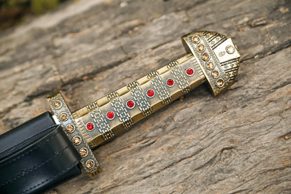Hand Forged Ragnar Lothbrok Viking Replica Sword – Leather Scabbard