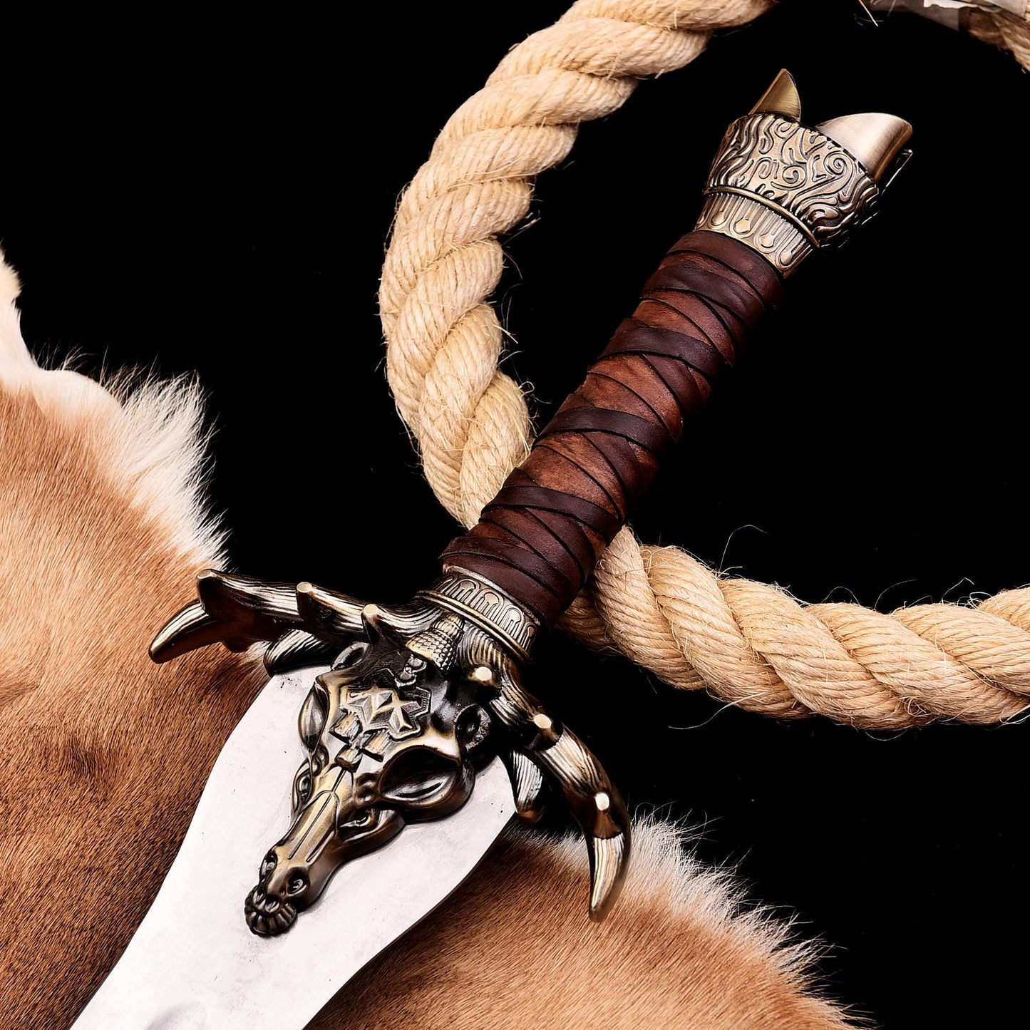 Ragnar Lothbrok Viking Sword – Hand Forged Norse Replica Blade with Leather Scabbard