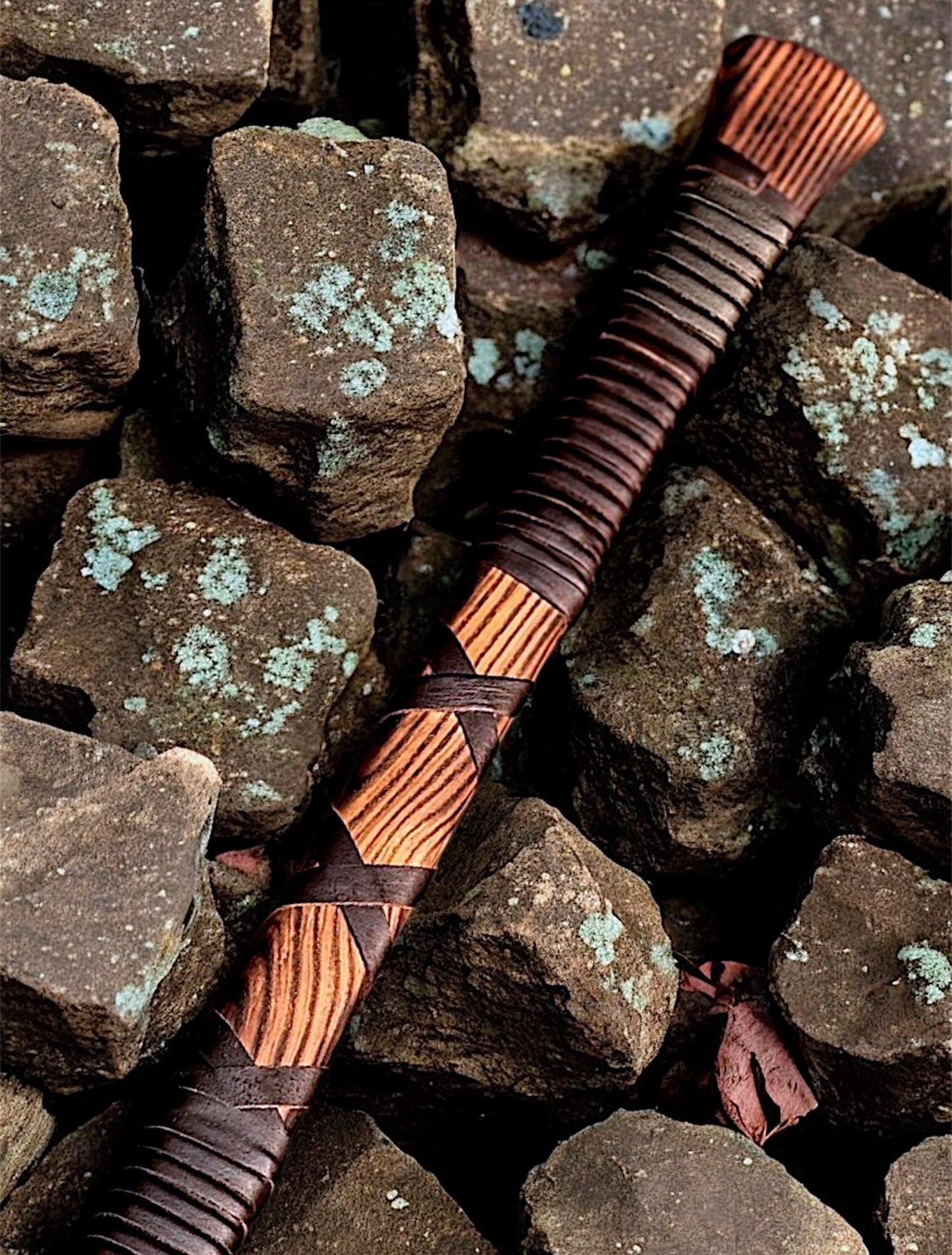 Hand Forged Viking Double Headed Axe – Wing Etched Norse Carbon Steel Axe