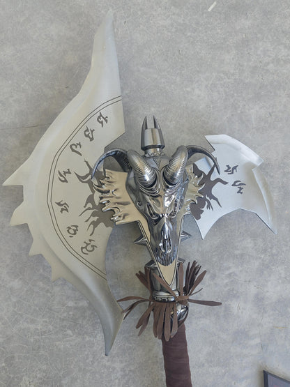 Fiction Edge Orange Axe – Heavy Steel WoW Battle Axe Replica