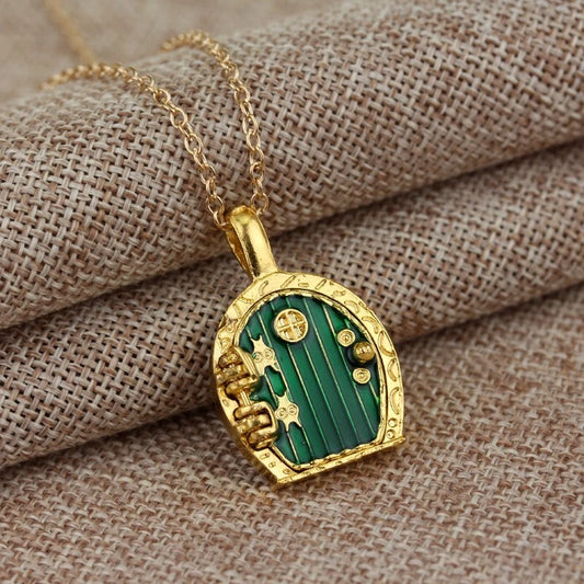 Hobbiton Green Door Pendant Necklace