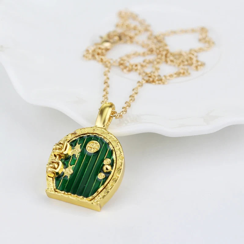Hobbiton Green Door Pendant Necklace