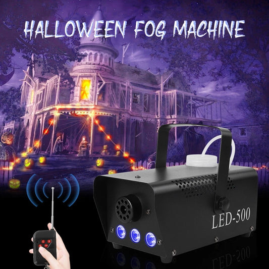 500W Smoke Machine with RGB LED Lights & Remote – Halloween & Party Fog Make